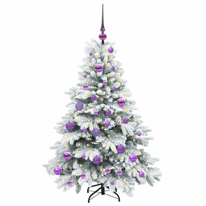 Albero di Natale artificiale con 150 LED Verde 120 cm PE e PVC