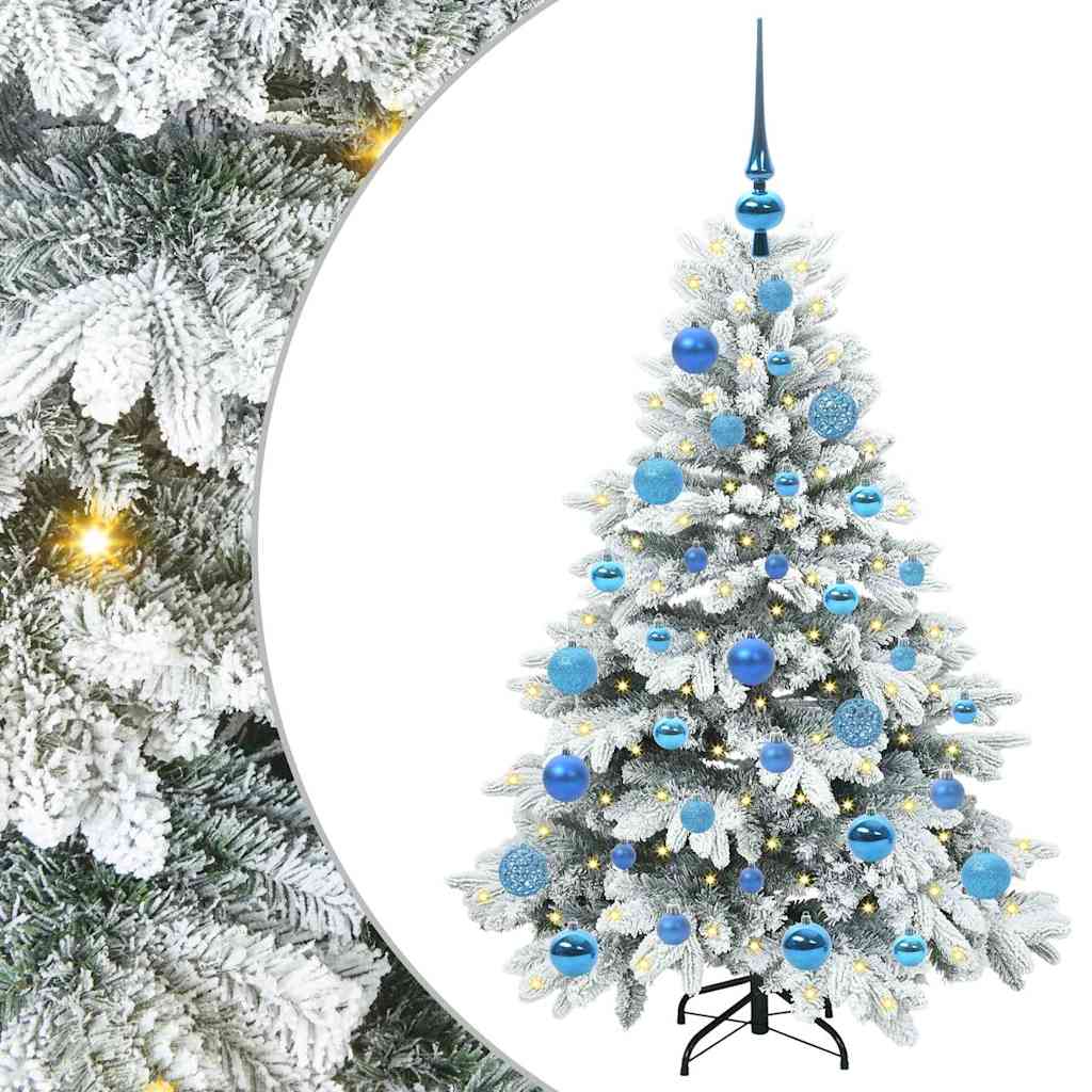 Albero di Natale artificiale con 150 LED Verde 120 cm PE e PVC