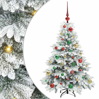 Albero di Natale artificiale con 150 LED Verde 120 cm PE e PVC