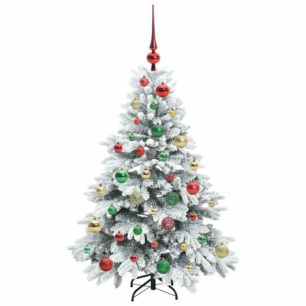Albero di Natale artificiale con 150 LED Verde 120 cm PE e PVC