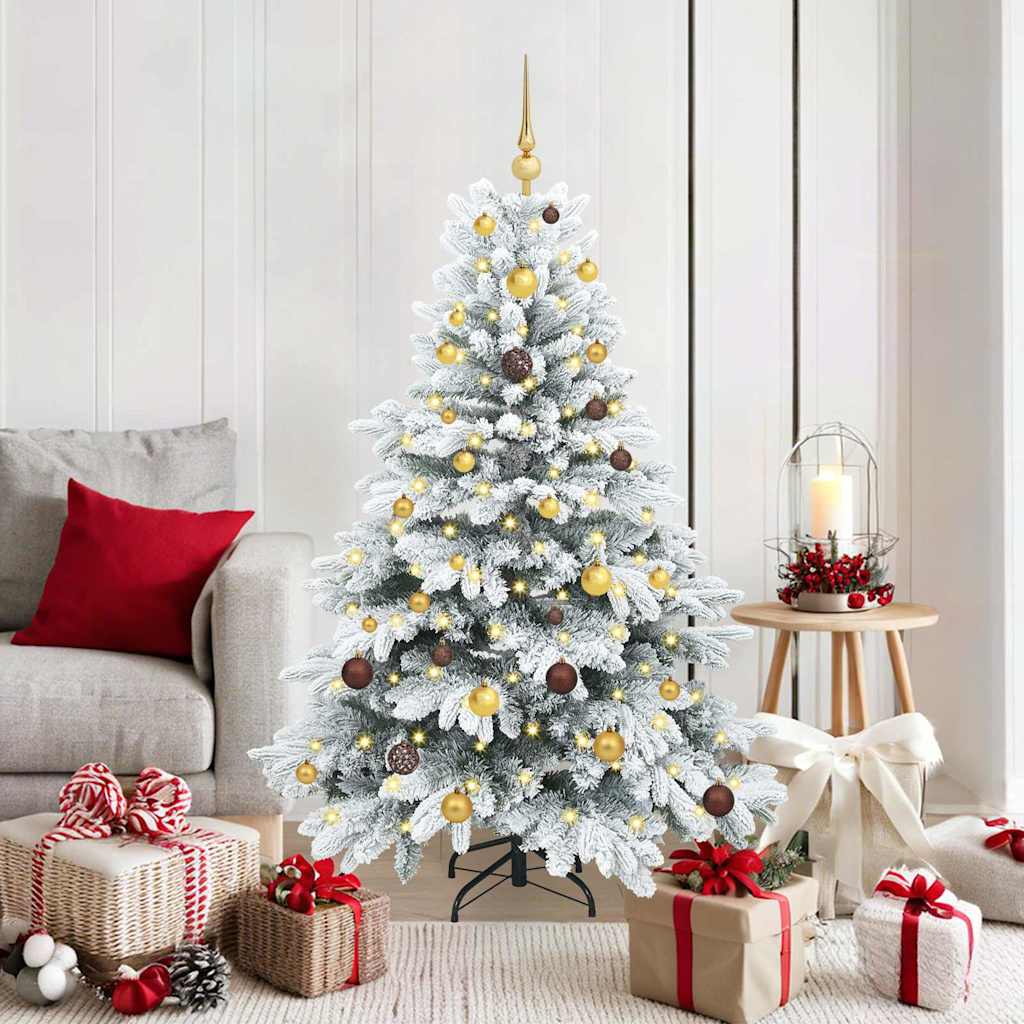 Albero di Natale artificiale con 150 LED Bianco 150 cm PE e PVC | homemem39