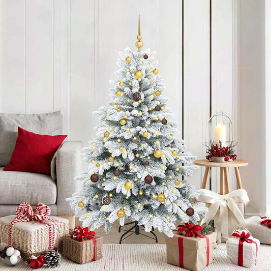 Albero di Natale artificiale con 150 LED Bianco 150 cm PE e PVC | homemem39