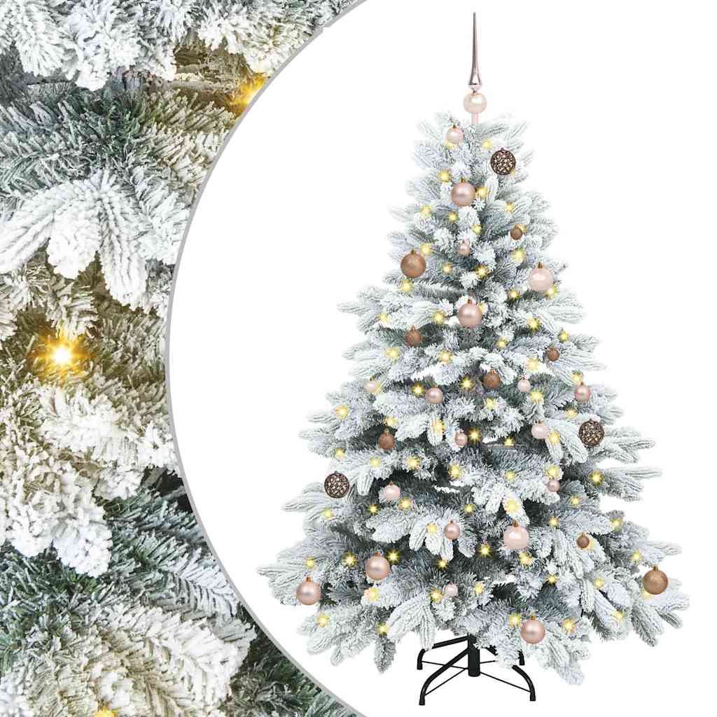 Albero di Natale artificiale con 150 LED Verde 150 cm PE e PVC
