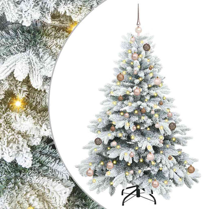 Albero di Natale artificiale con 150 LED Verde 150 cm PE e PVC