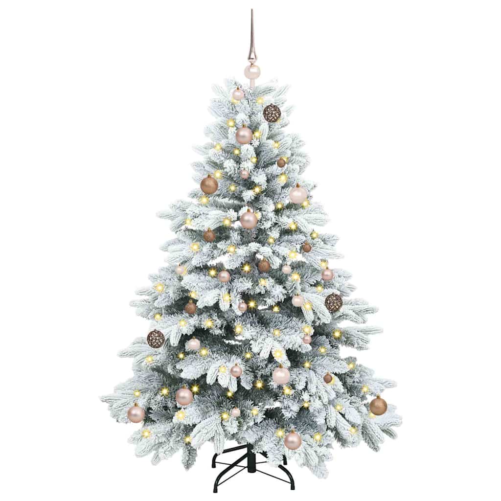 Albero di Natale artificiale con 150 LED Verde 150 cm PE e PVC
