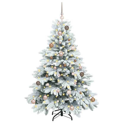 Albero di Natale artificiale con 150 LED Verde 150 cm PE e PVC