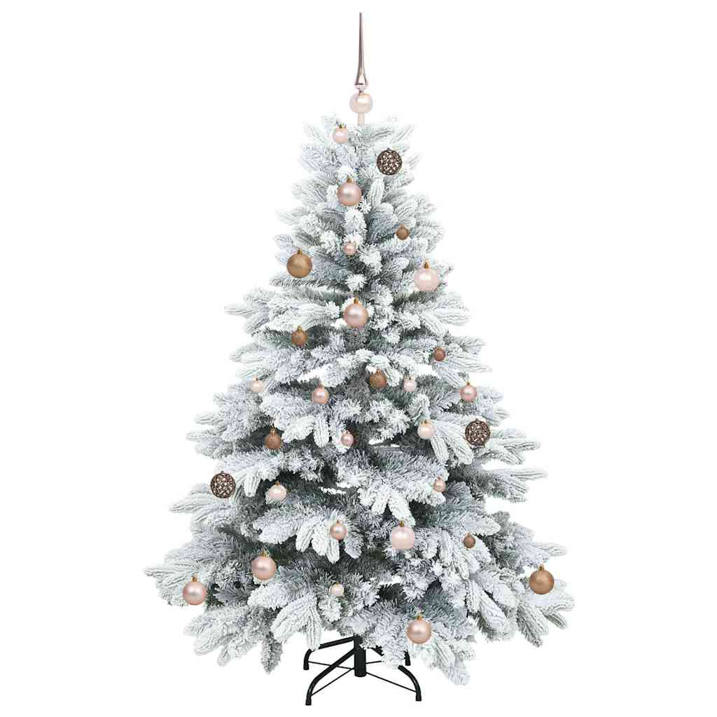 Albero di Natale artificiale con 150 LED Verde 150 cm PE e PVC
