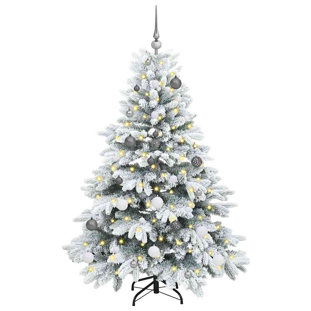 Albero di Natale artificiale con 150 LED Verde 150 cm PE e PVC