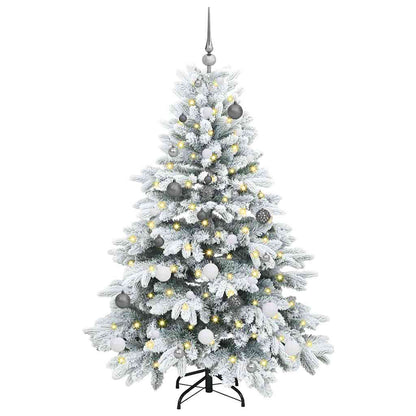 Albero di Natale artificiale con 150 LED Verde 150 cm PE e PVC