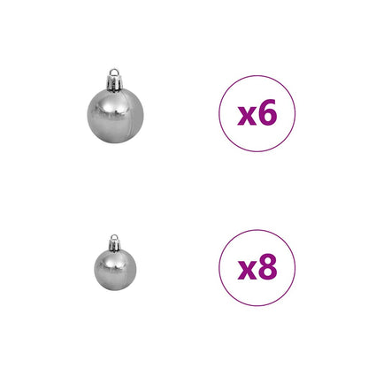 Albero di Natale artificiale con 150 LED Bianco 150 cm PE e PVC | homemem39