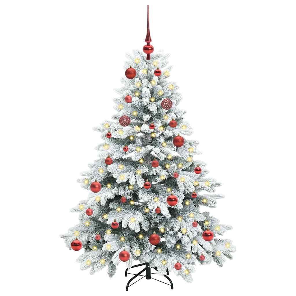 Albero di Natale artificiale con 150 LED Verde 150 cm PE e PVC