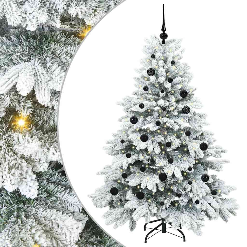 Albero di Natale artificiale con 150 LED Verde 150 cm PE e PVC