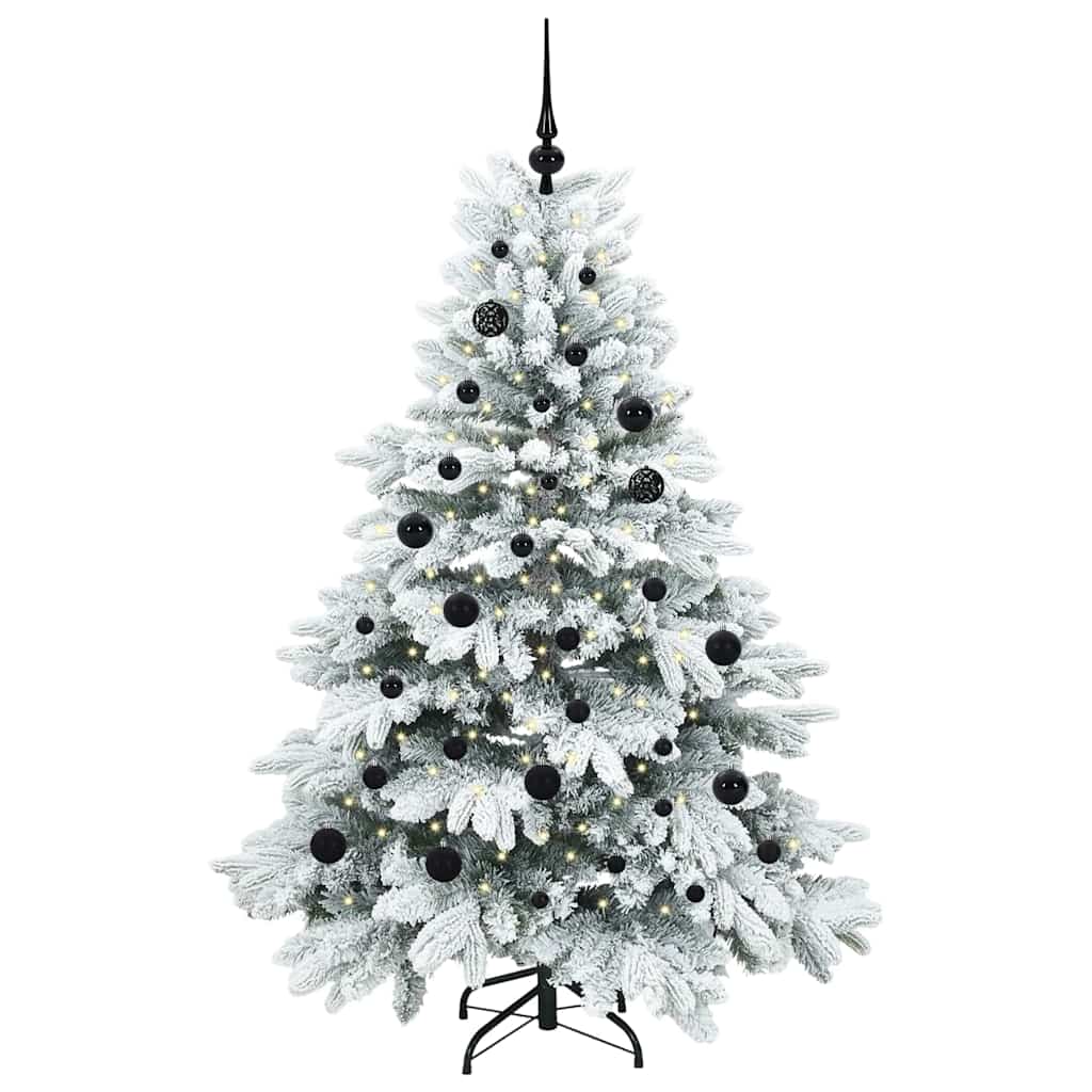 Albero di Natale artificiale con 150 LED Verde 150 cm PE e PVC