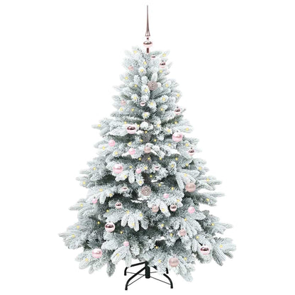 Albero di Natale artificiale con 150 LED Verde 150 cm PE e PVC