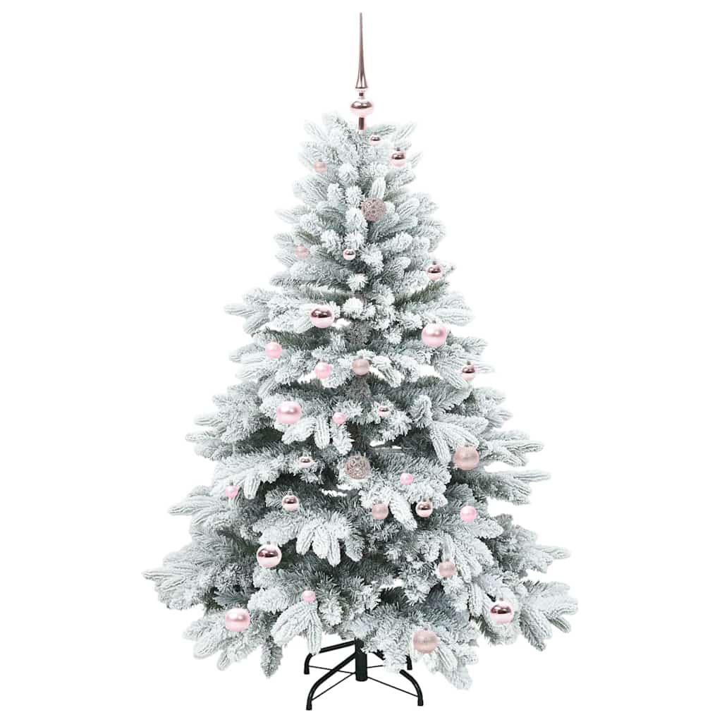 Albero di Natale artificiale con 150 LED Verde 150 cm PE e PVC