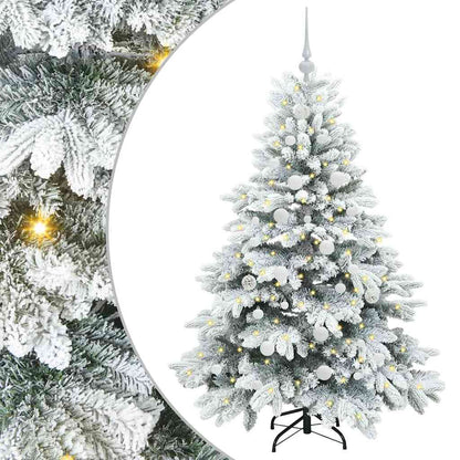 Albero di Natale artificiale con 150 LED Verde 150 cm PE e PVC
