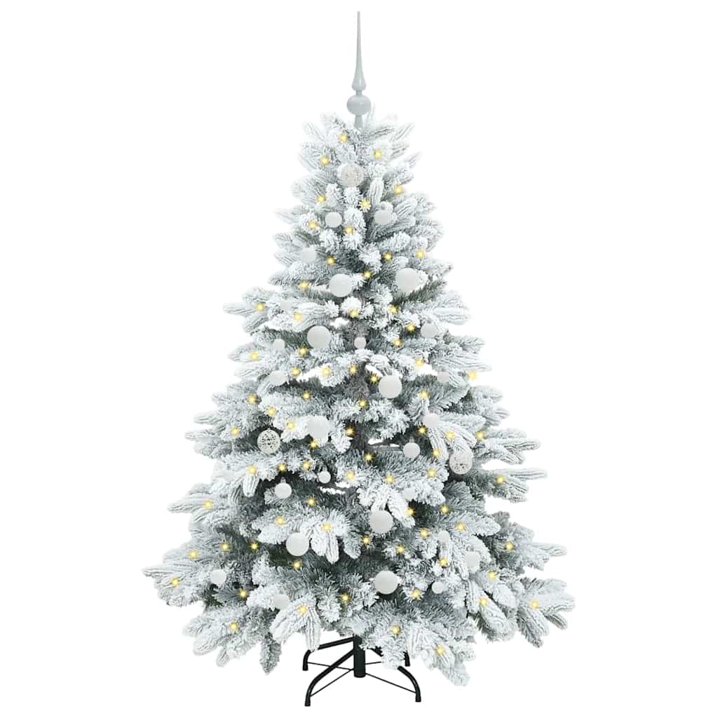Albero di Natale artificiale con 150 LED Verde 150 cm PE e PVC