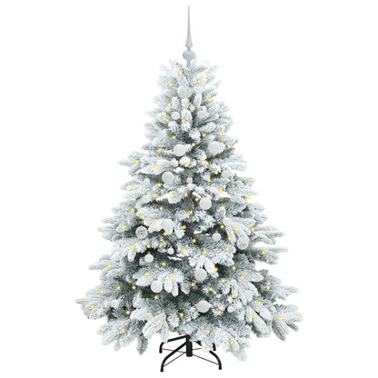 Albero di Natale artificiale con 150 LED Verde 150 cm PE e PVC