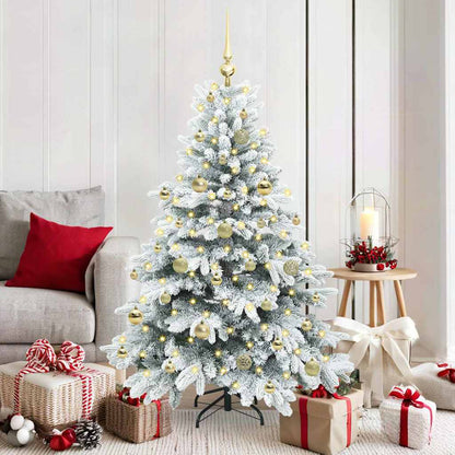 Albero di Natale artificiale con 150 LED Verde 150 cm PE e PVC