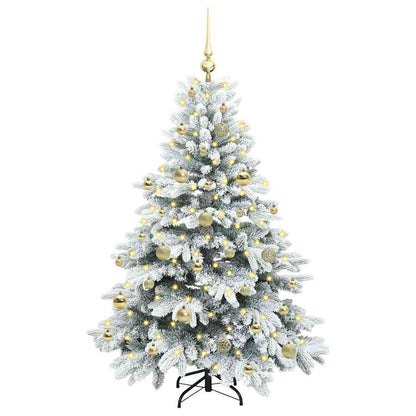 Albero di Natale artificiale con 150 LED Verde 150 cm PE e PVC