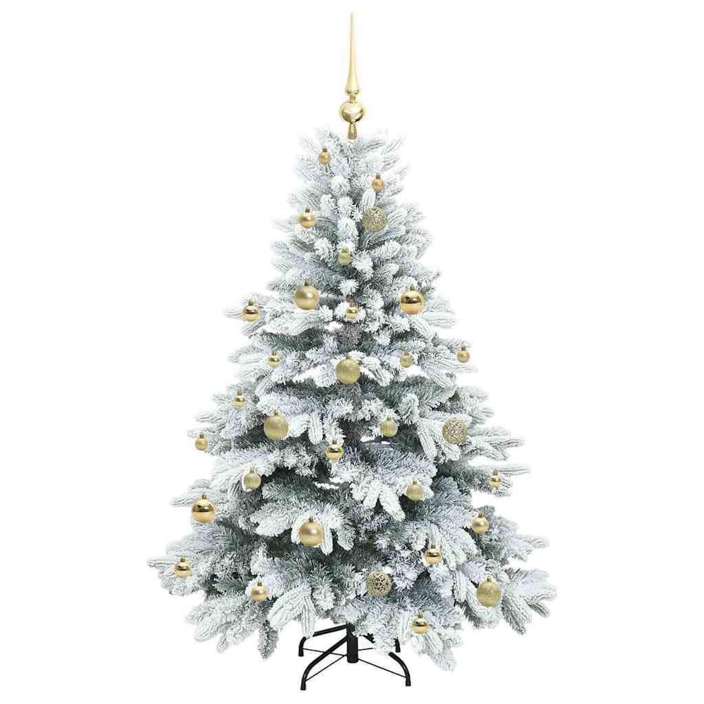 Albero di Natale artificiale con 150 LED Verde 150 cm PE e PVC