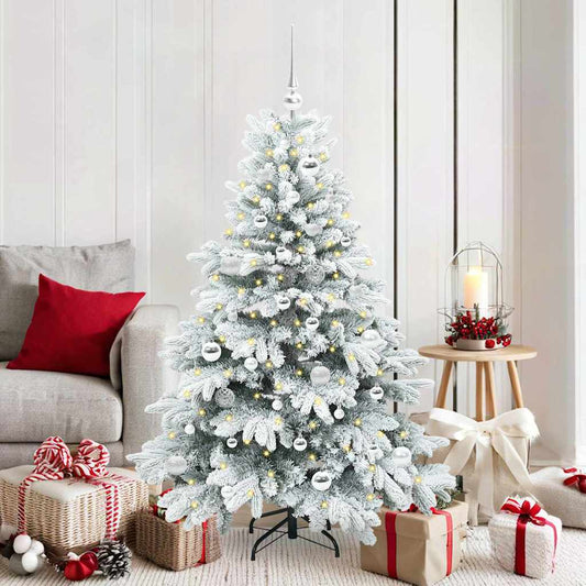 Albero di Natale artificiale con 150 LED Verde 150 cm PE e PVC