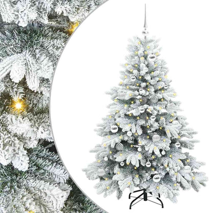 Albero di Natale artificiale con 150 LED Verde 150 cm PE e PVC