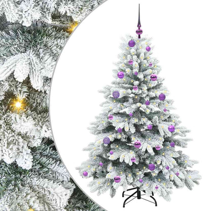 Albero di Natale artificiale con 150 LED Verde 150 cm PE e PVC