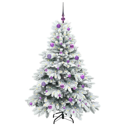 Albero di Natale artificiale con 150 LED Verde 150 cm PE e PVC