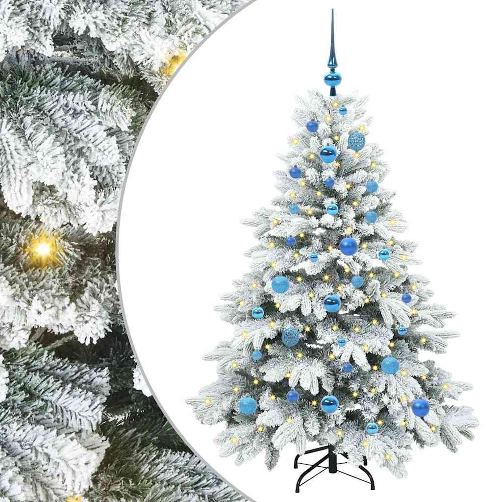 Albero di Natale artificiale con 150 LED Verde 150 cm PE e PVC