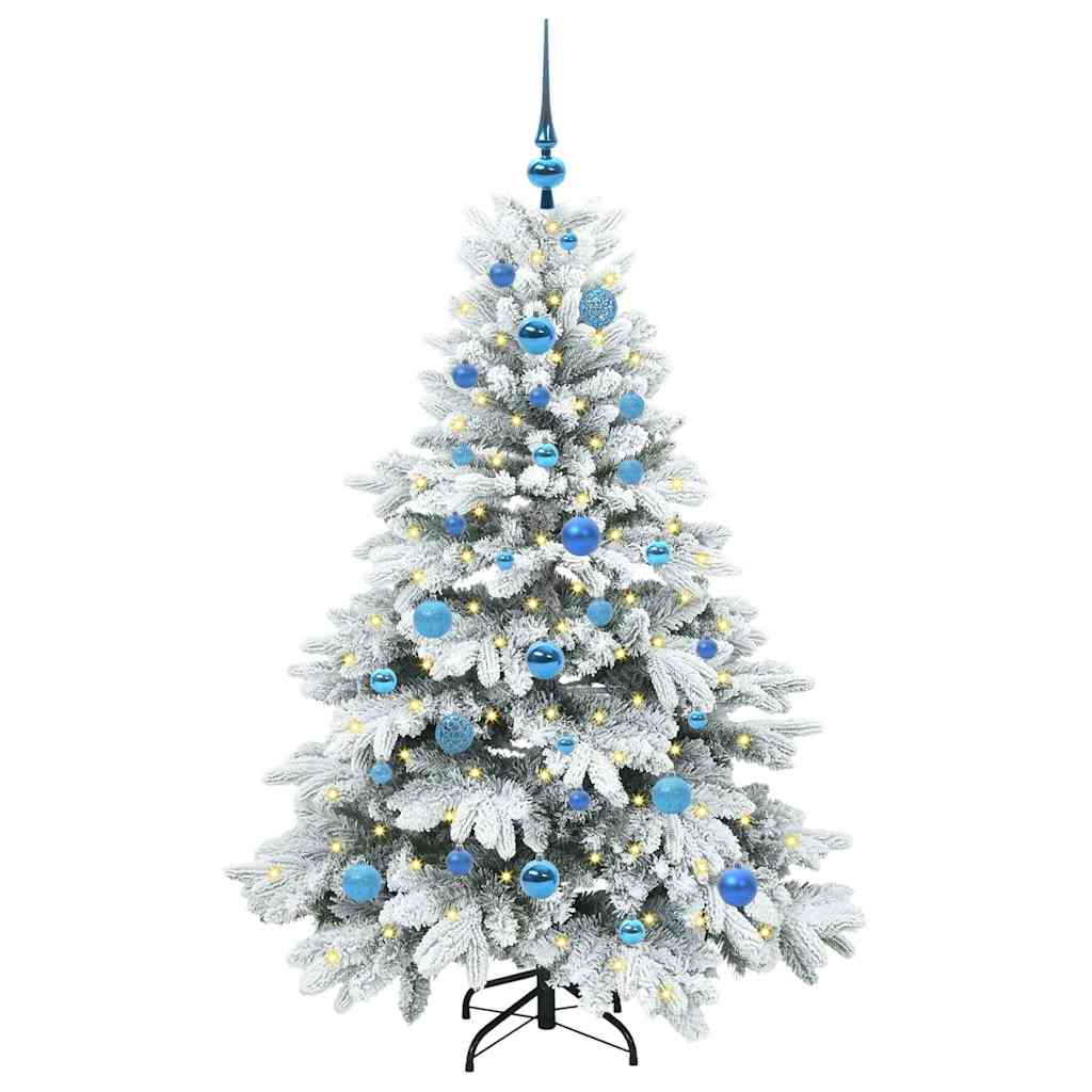 Albero di Natale artificiale con 150 LED Verde 150 cm PE e PVC