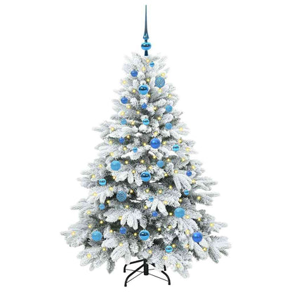 Albero di Natale artificiale con 150 LED Verde 150 cm PE e PVC