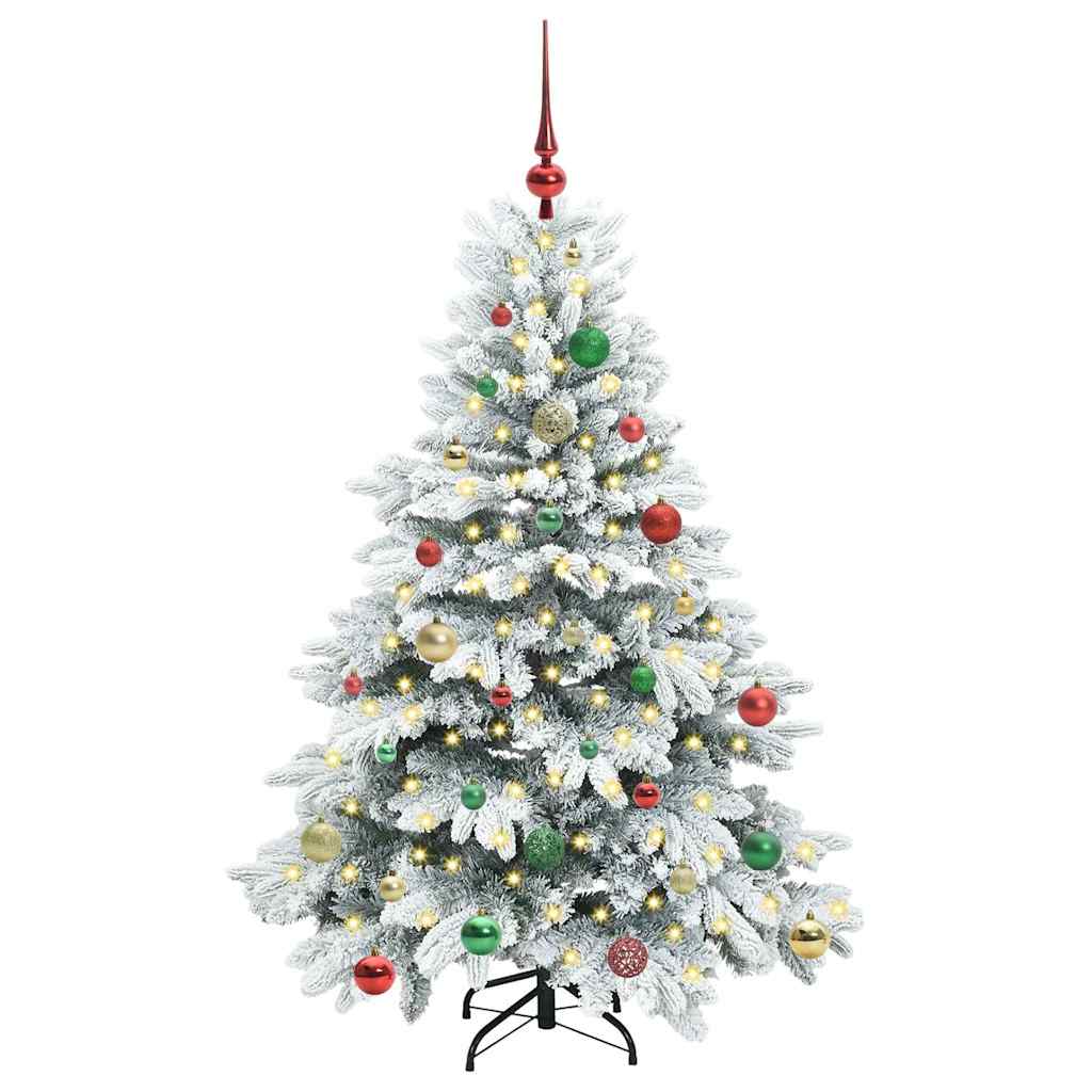 Albero di Natale artificiale con 150 LED Verde 150 cm PE e PVC