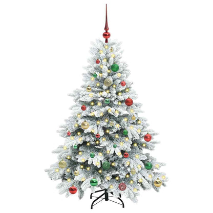 Albero di Natale artificiale con 150 LED Verde 150 cm PE e PVC