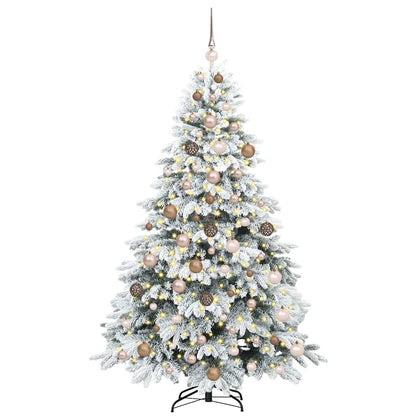 Albero di Natale artificiale con 300 LED Verde 180 cm PE e PVC