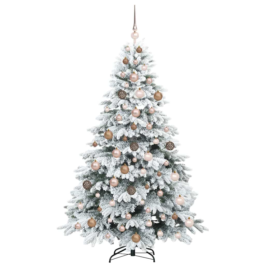 Albero di Natale artificiale con 300 LED Verde 180 cm PE e PVC