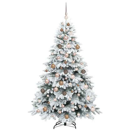 Albero di Natale artificiale con 300 LED Verde 180 cm PE e PVC