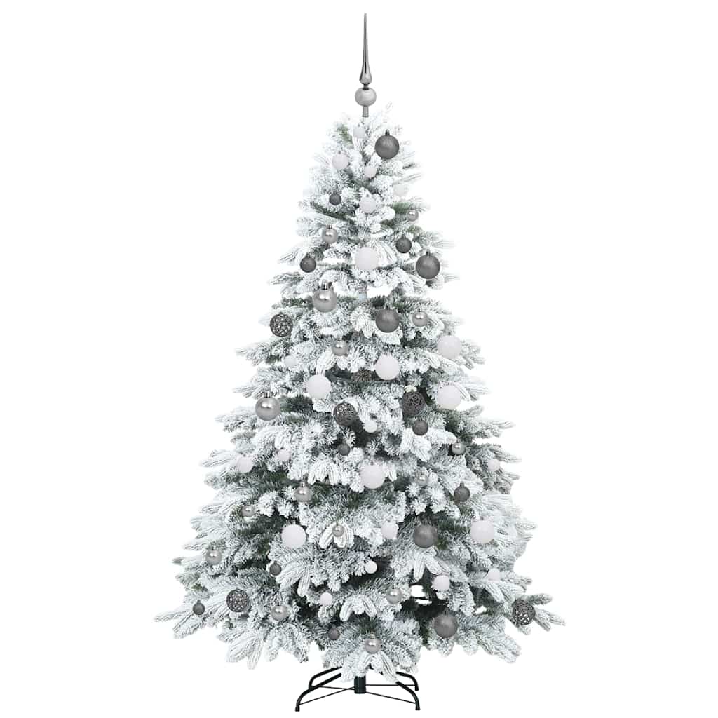 Albero di Natale artificiale con 300 LED Verde 180 cm PE e PVC