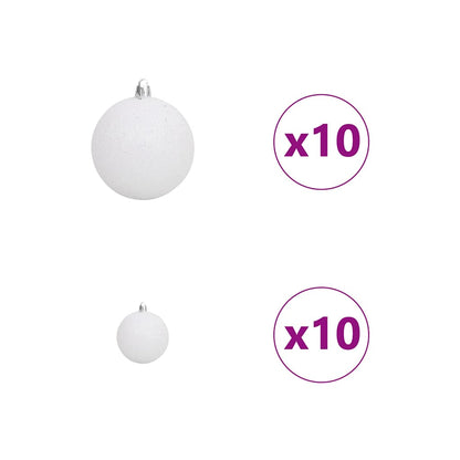 Albero di Natale artificiale con 300 LED Bianco 180 cm PE e PVC | homemem39