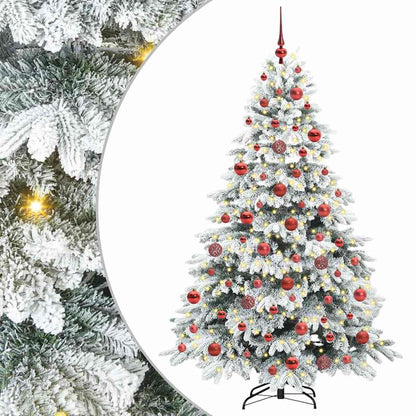 Albero di Natale artificiale con 300 LED Verde 180 cm PE e PVC