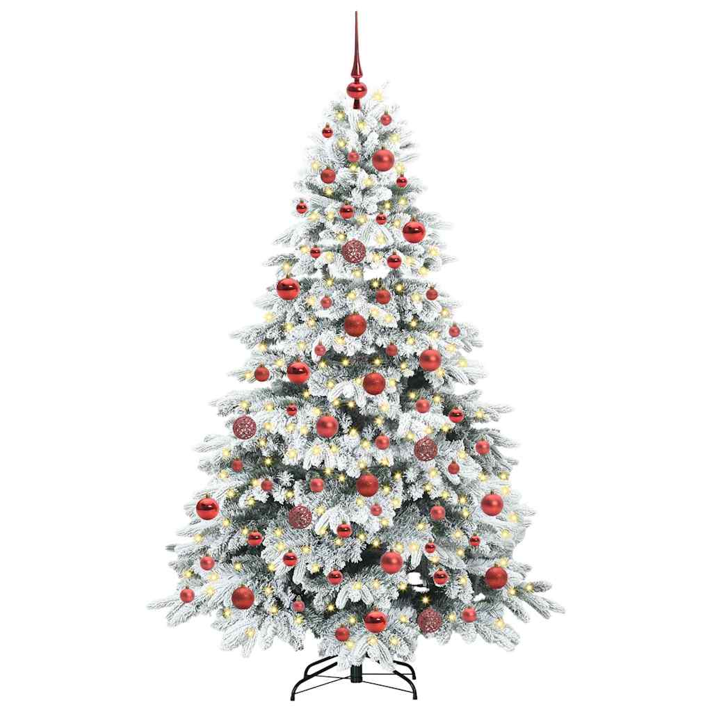 Albero di Natale artificiale con 300 LED Verde 180 cm PE e PVC