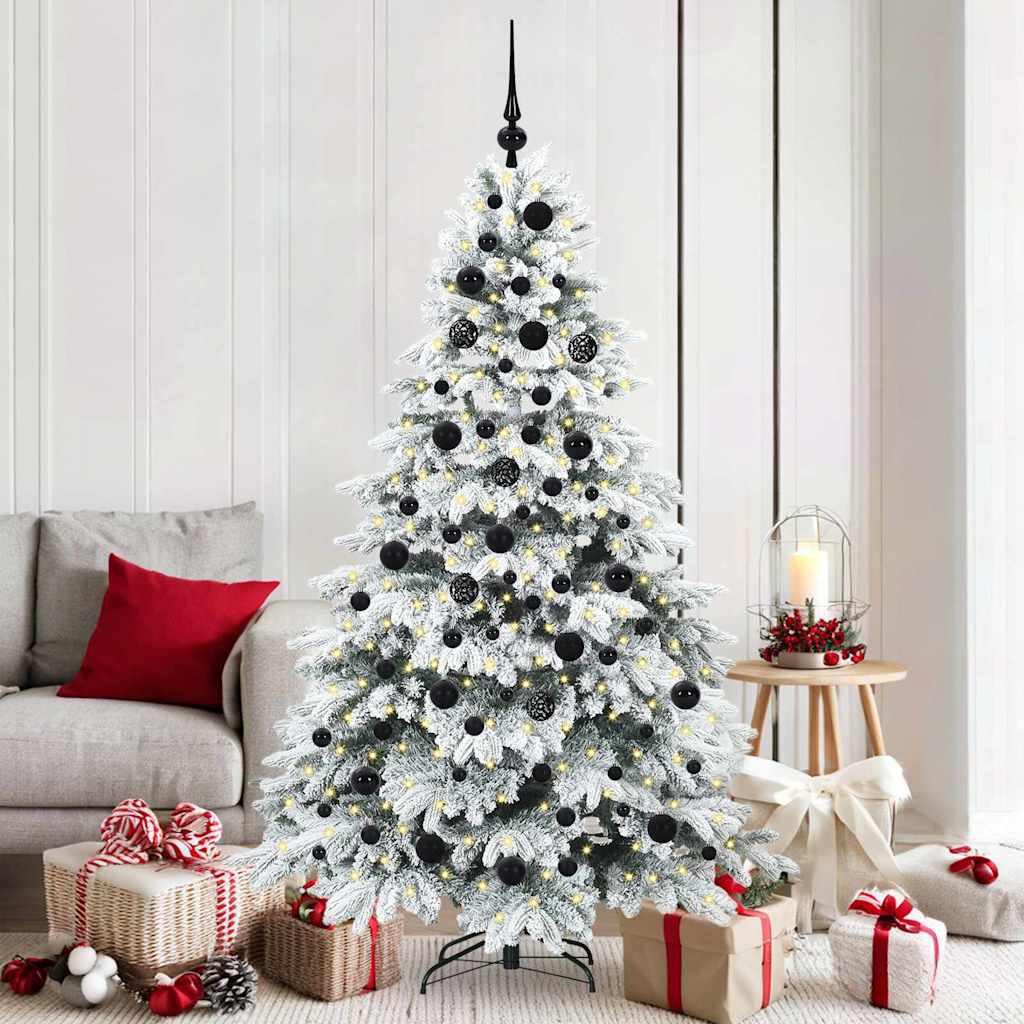 Albero di Natale artificiale con 300 LED Verde 180 cm PE e PVC