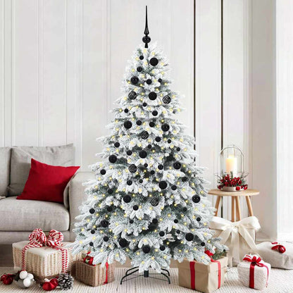 Albero di Natale artificiale con 300 LED Verde 180 cm PE e PVC