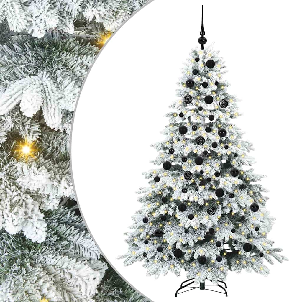 Albero di Natale artificiale con 300 LED Verde 180 cm PE e PVC