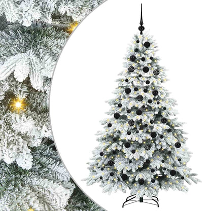 Albero di Natale artificiale con 300 LED Verde 180 cm PE e PVC