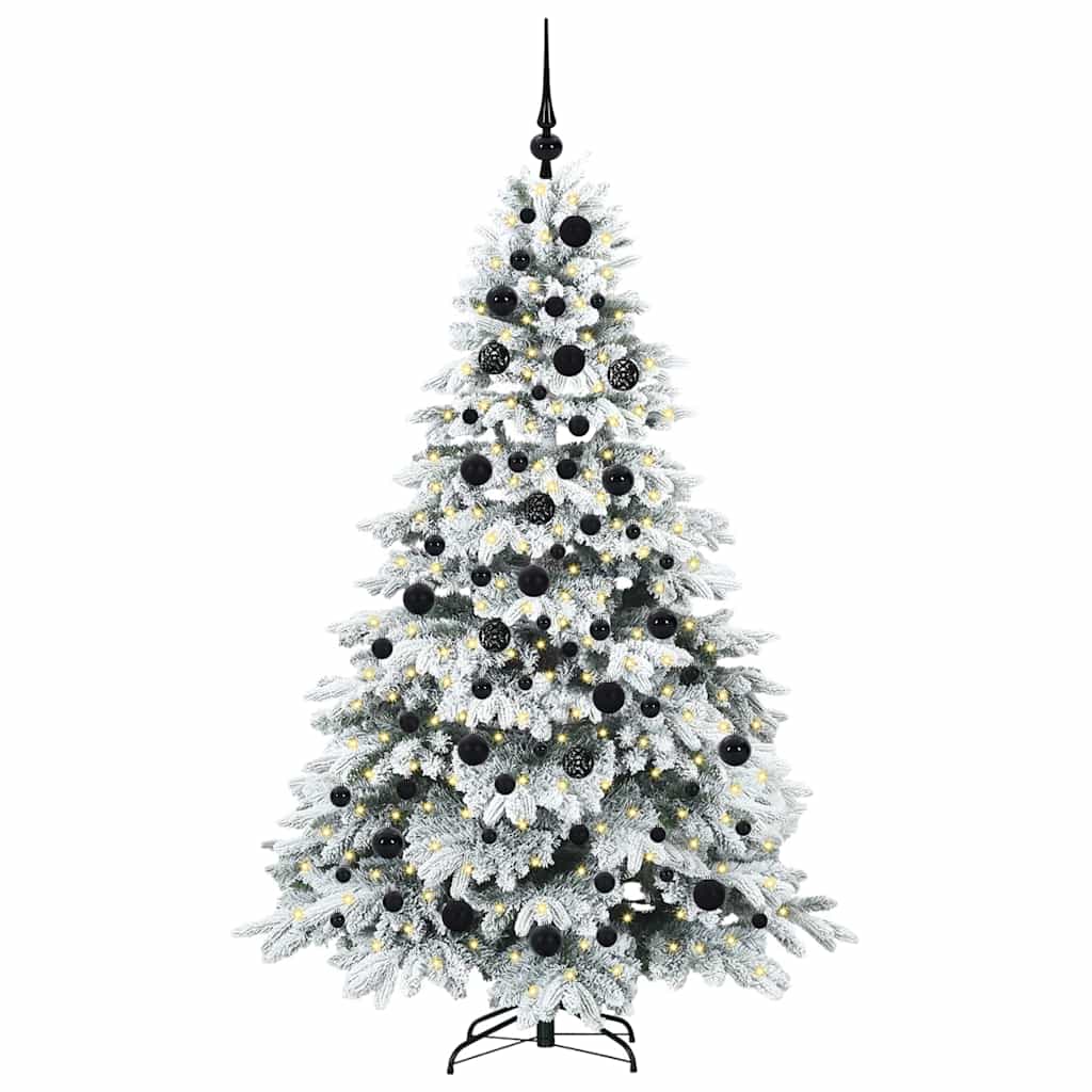 Albero di Natale artificiale con 300 LED Verde 180 cm PE e PVC
