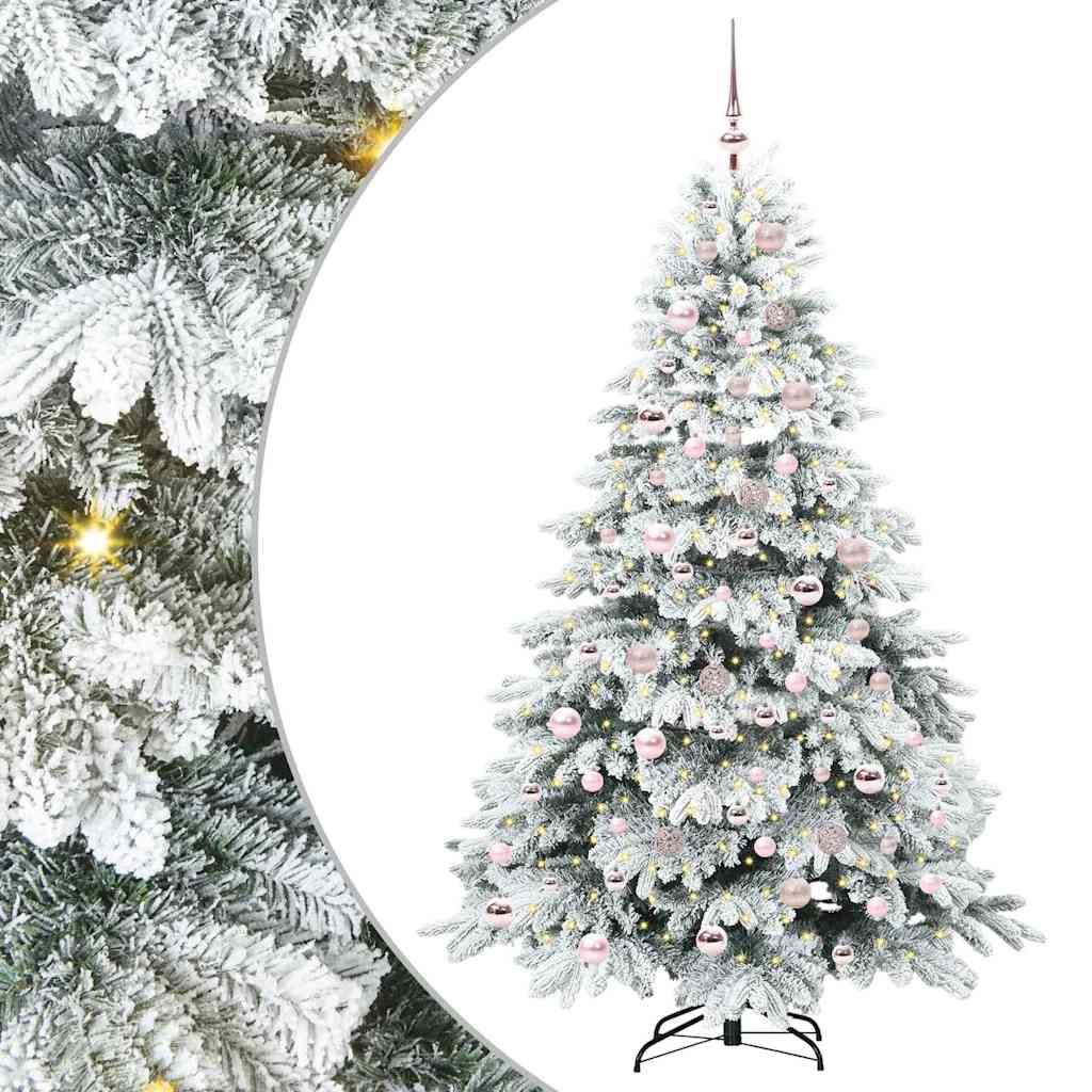 Albero di Natale artificiale con 300 LED Verde 180 cm PE e PVC