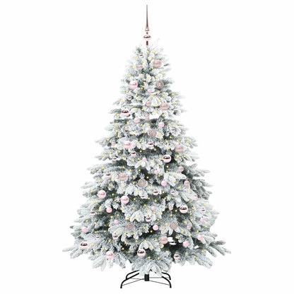 Albero di Natale artificiale con 300 LED Verde 180 cm PE e PVC