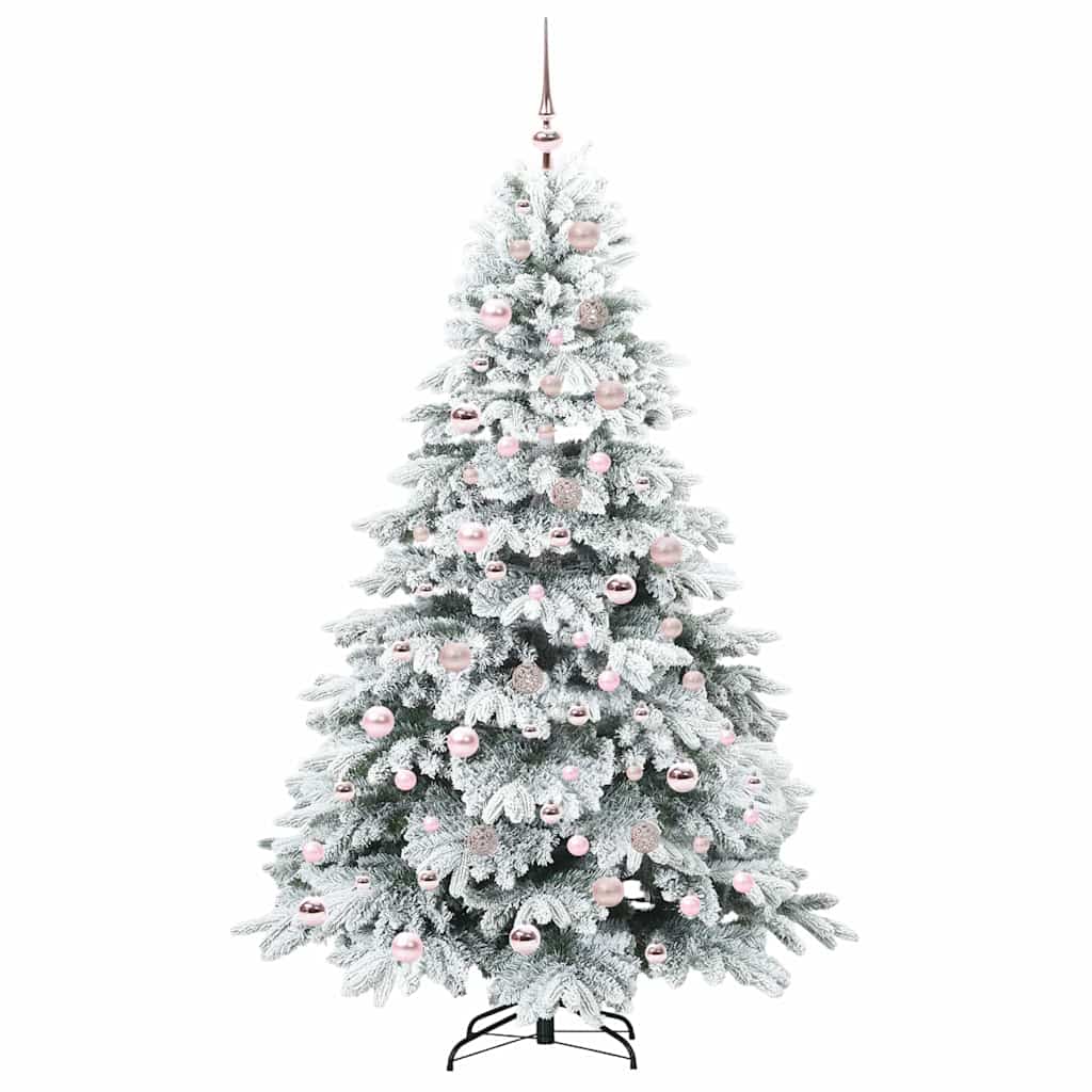 Albero di Natale artificiale con 300 LED Verde 180 cm PE e PVC