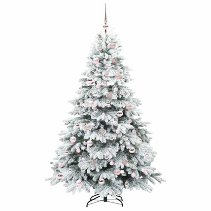 Albero di Natale artificiale con 300 LED Verde 180 cm PE e PVC